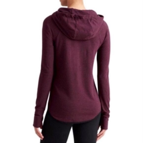 Athleta Sentry Drawstring Hoodie in Maroon Women Size XXS - Picture 2 of 11
